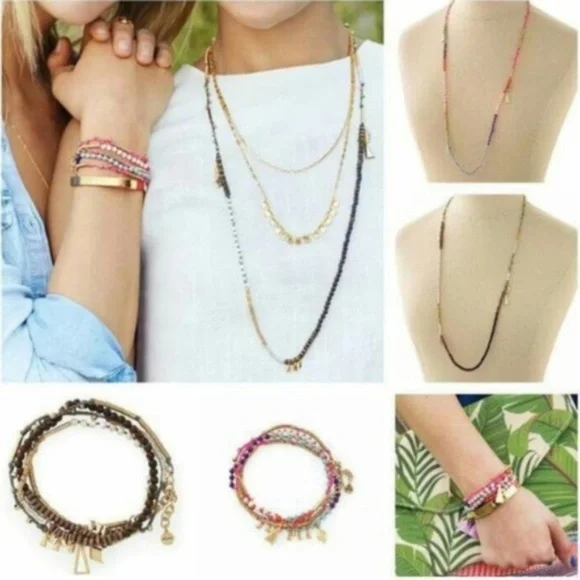 Stella & Dot | Dainty Gold Bracelet🌈Necklace Reina Necklace/Bracelet - Picture 4 of 5